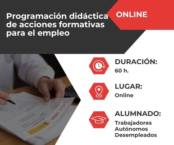 Programación didáctica de acciones formativas para el empleo (MF1442_3)