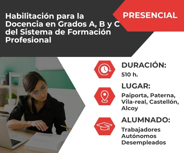 Habilitación para la Docencia en grados A, B, y C del Sistema de Formación Profesional (SSC_C_017_5B)